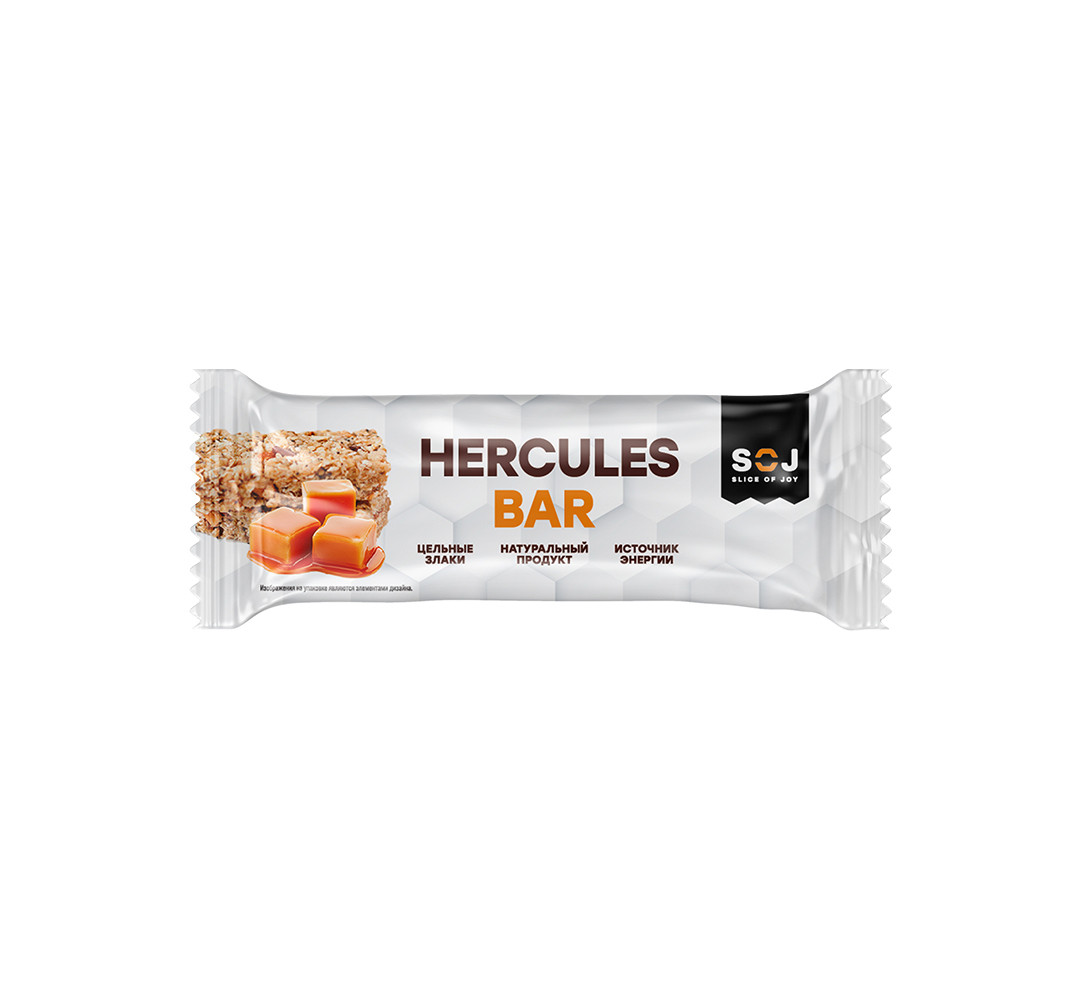 Злаковый батончик "Hercules bar" с ирисо-сливочным вкусом 40 гр SOJ за ...